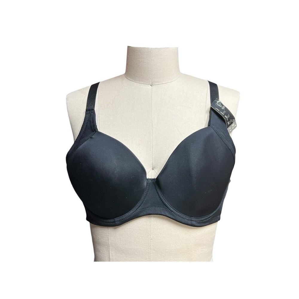 "I Love Your Style" Underwire Solid Black Bra Size 40D NWT